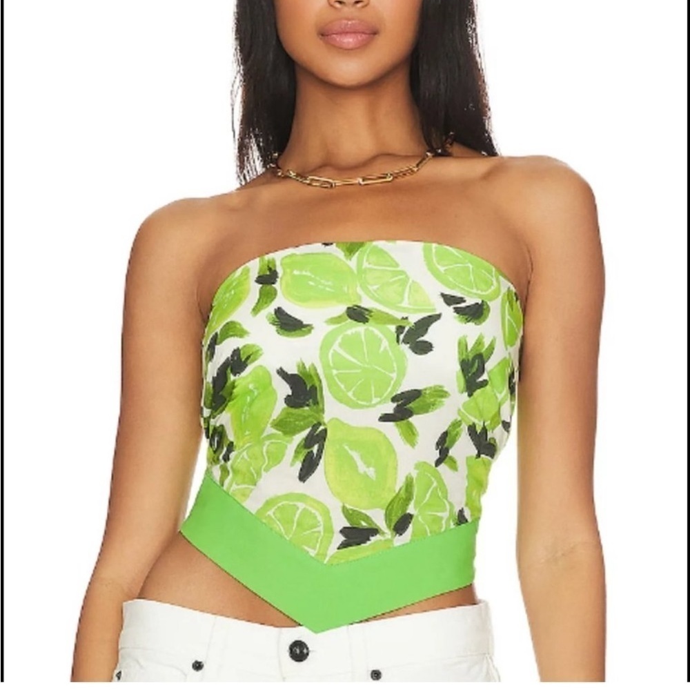 Steve Madden Lime Print Brandy Top - Large